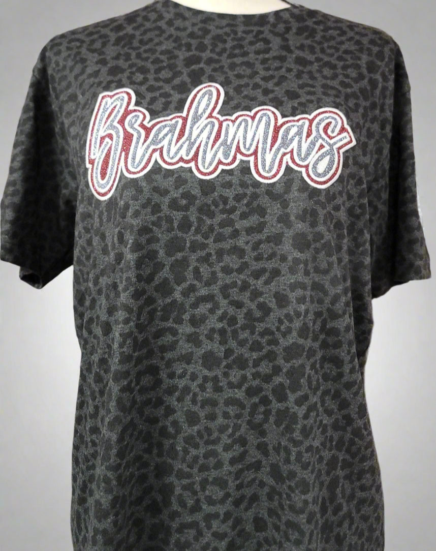 Black Leopard Brahmas T-Shirt